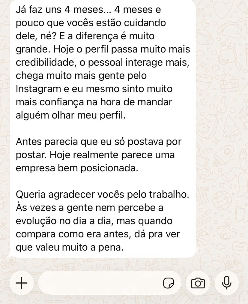 Cliente relata melhora de posicionamento e credibilidade